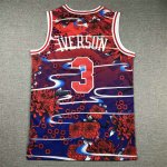 Maillot de Basket #3 Iverson Philadelphia 76ers Rabbit Year Brodé